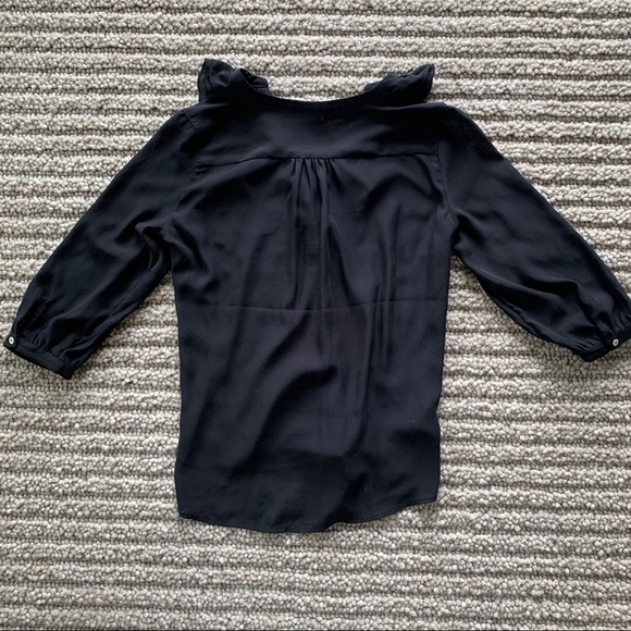 H&M Black Ruffle Blouse - Picture 2 of 2
